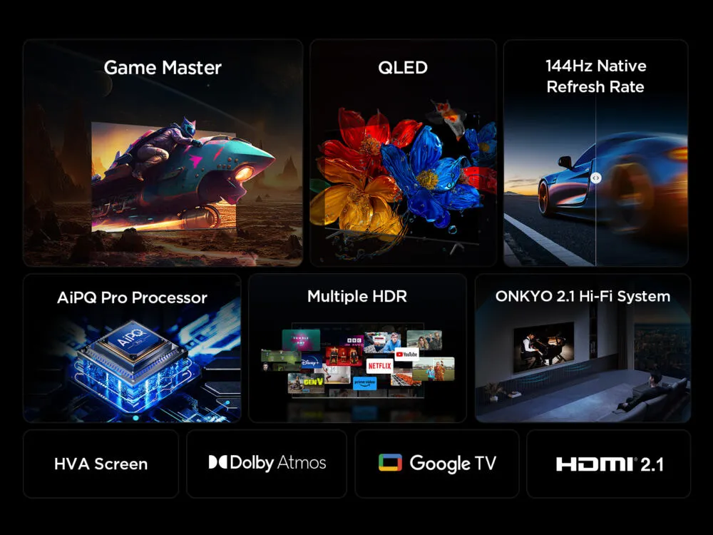TCL T8C 85 inch 4K Ultra HD QLED Smart Google 85T8C-UK 85 inç TV Thumbnail 6