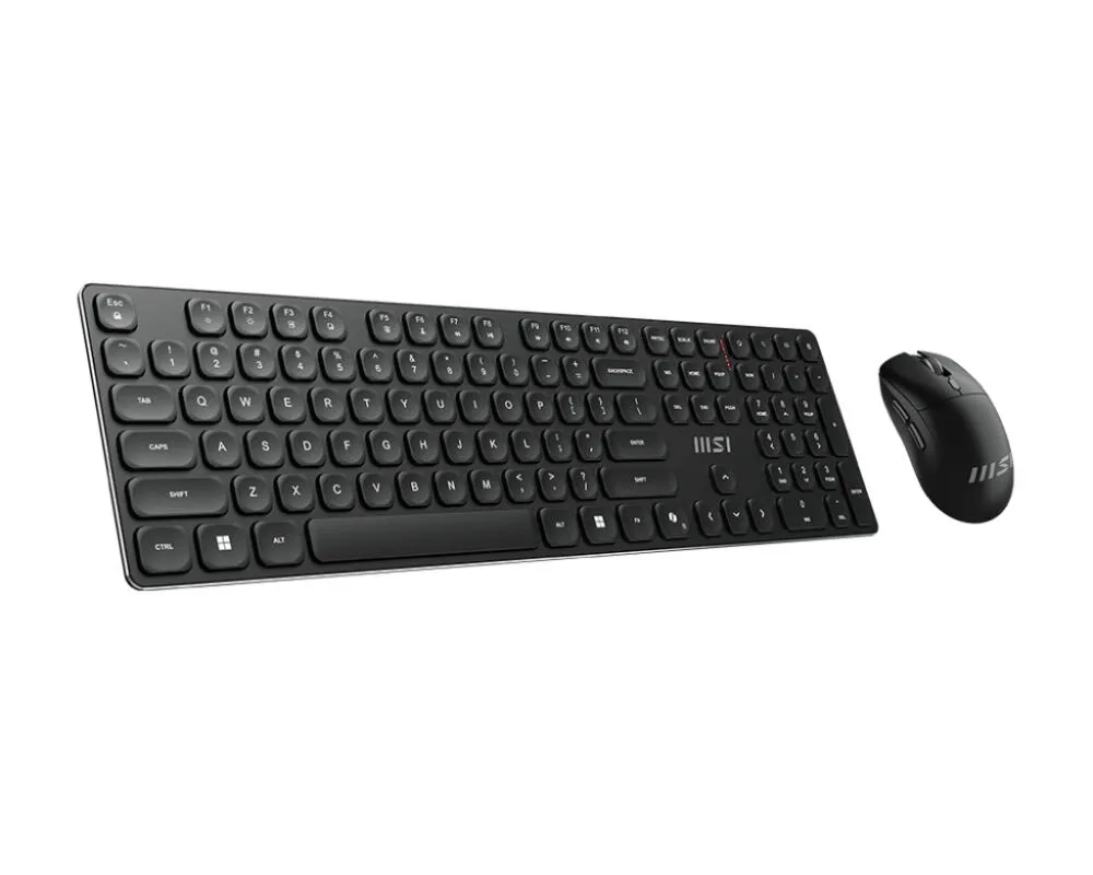 MSI FORGE K210 WIRELESS COMBO Fare dahil Ev / Ofis USB QWERTY Amerikan İngilizcesi Siyah Klavye & Mouse Seti Thumbnail 2