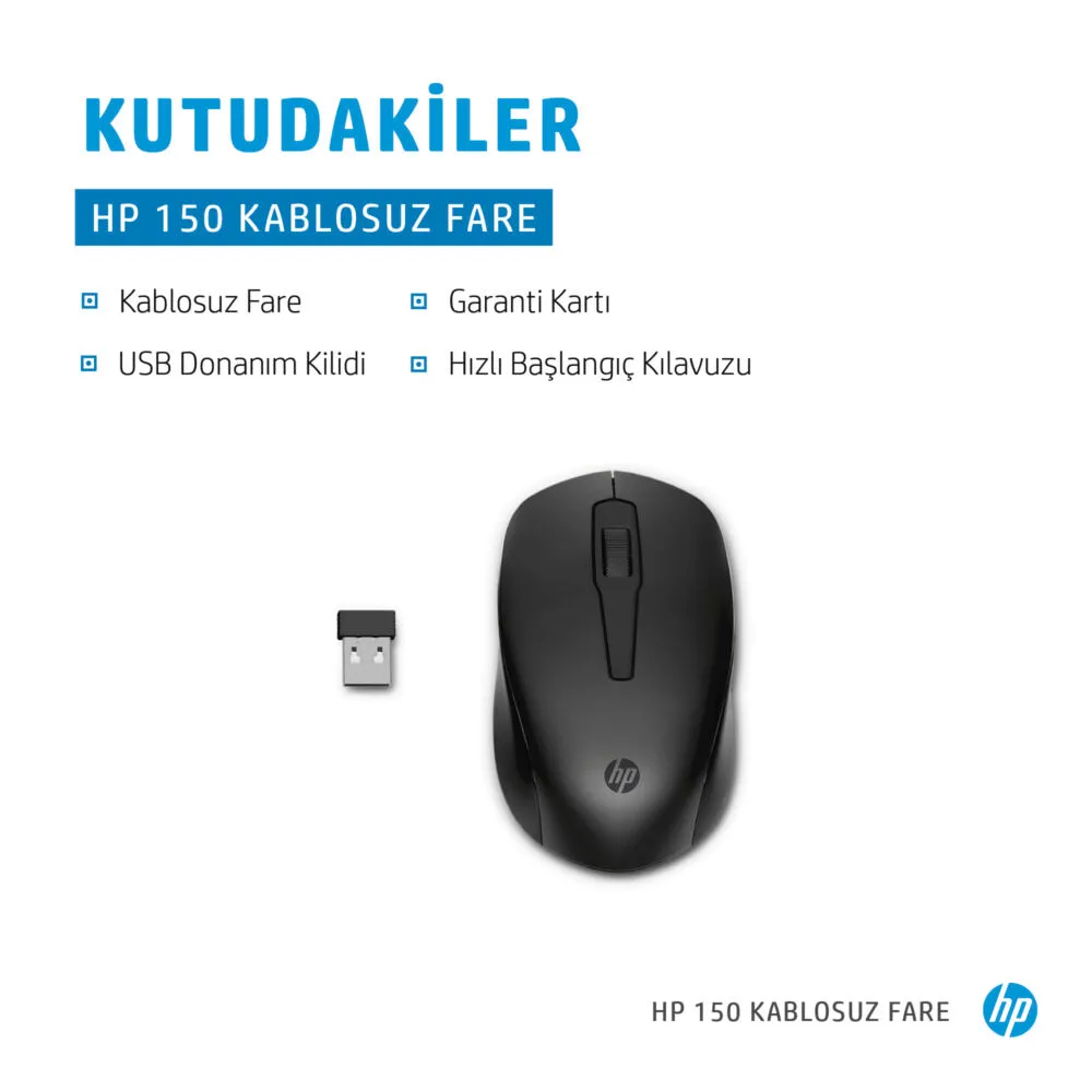 HP 150 2S9L1AA 1600 DPI Kablosuz Mouse Thumbnail 3