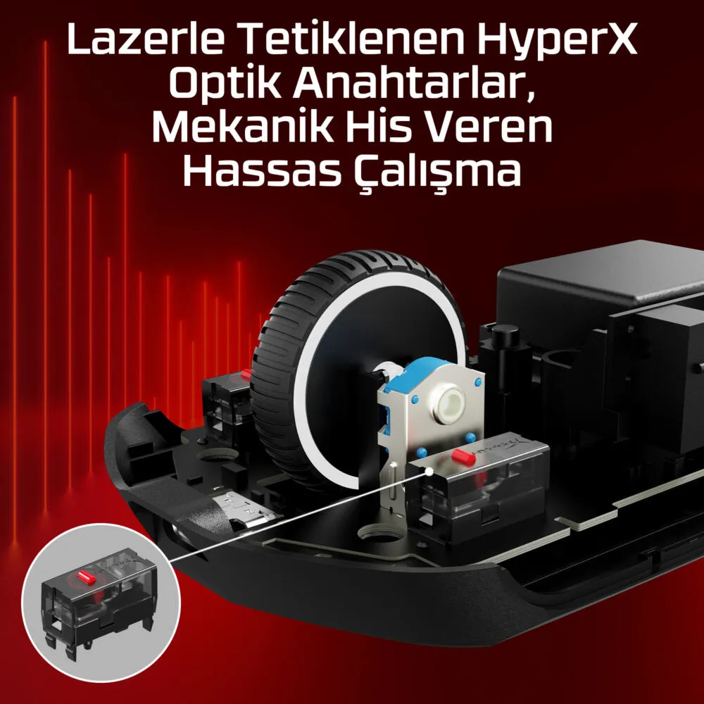 HyperX Pulsefire Haste 2 Pro - 4K Kablosuz Oyun Faresi A1KY5AA 26000 DPI Bluetooth Oyuncu Thumbnail 5