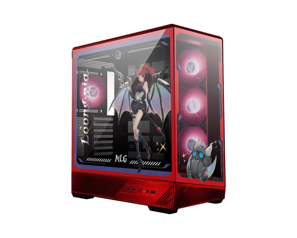 MSI PANO 130R MLG EDITION bilgisayar muhafazası Midi Dikey (Tower) Kırmızı Kas