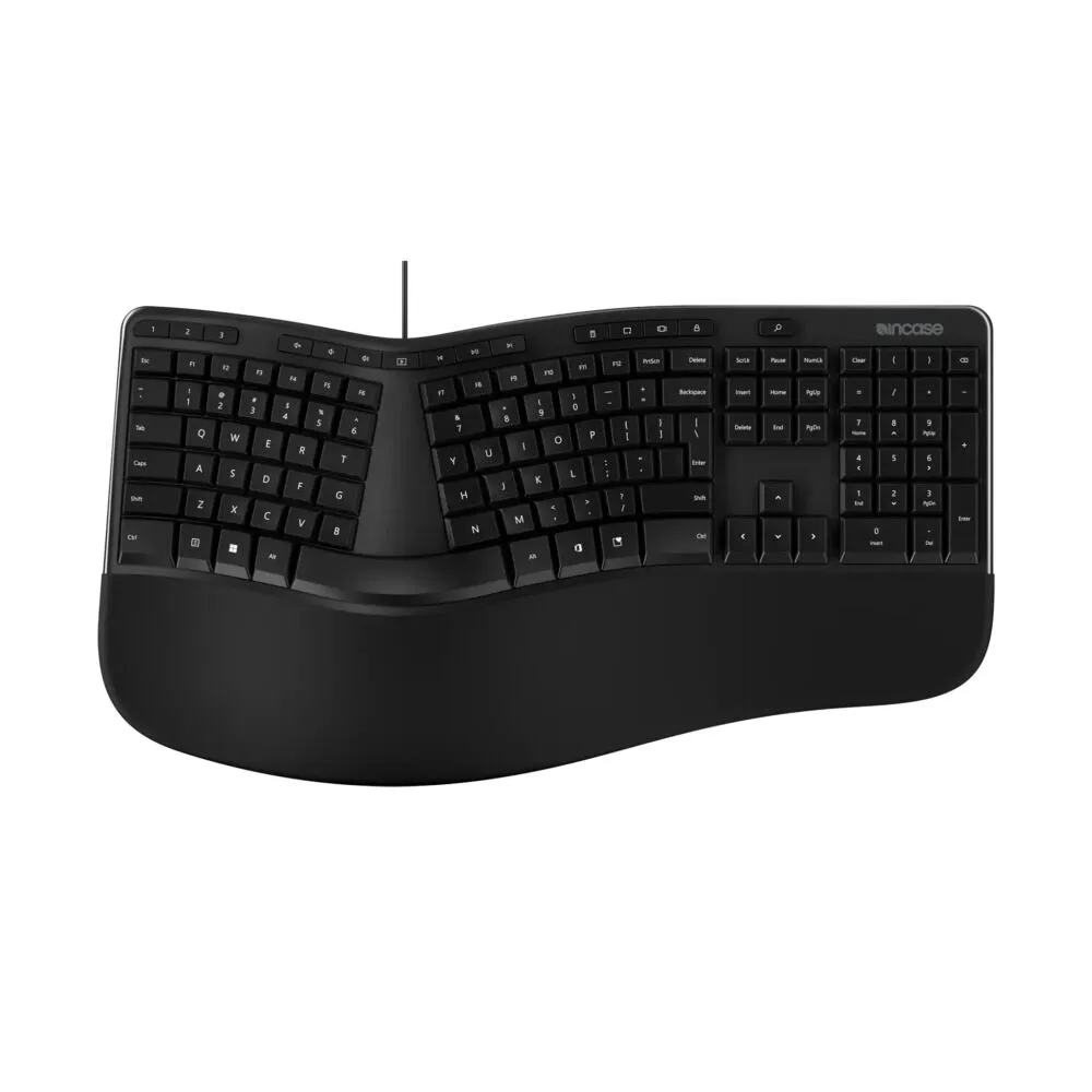 Incase Designed by Microsoft Ergonomic Keyboard Ofis USB QWERTY İskandinav Siyah Klavye