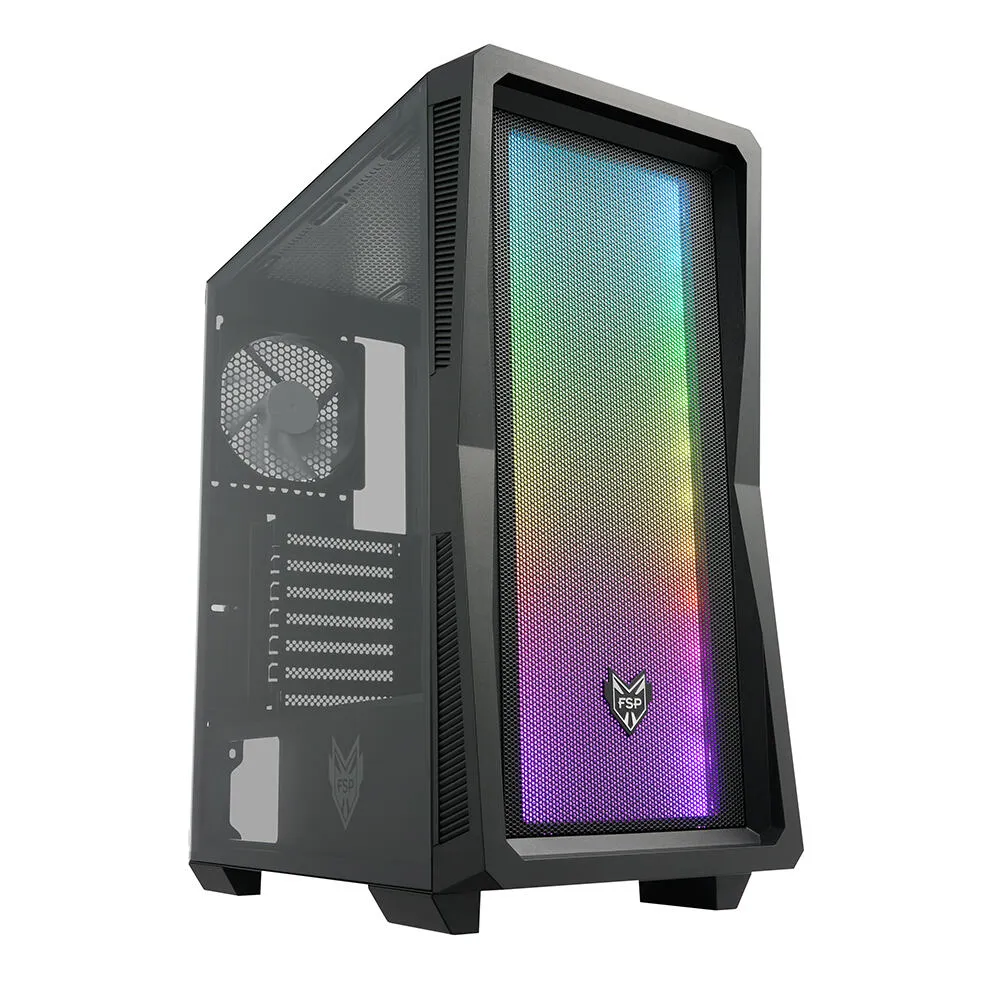 FSP CMT212B bilgisayar muhafazası Midi Dikey (Tower) Siyah Kasa