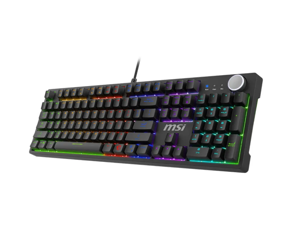 MSI FORGE GK320 RED Oyun USB QWERTY ABD Uluslararası Siyah Klavye Thumbnail 1