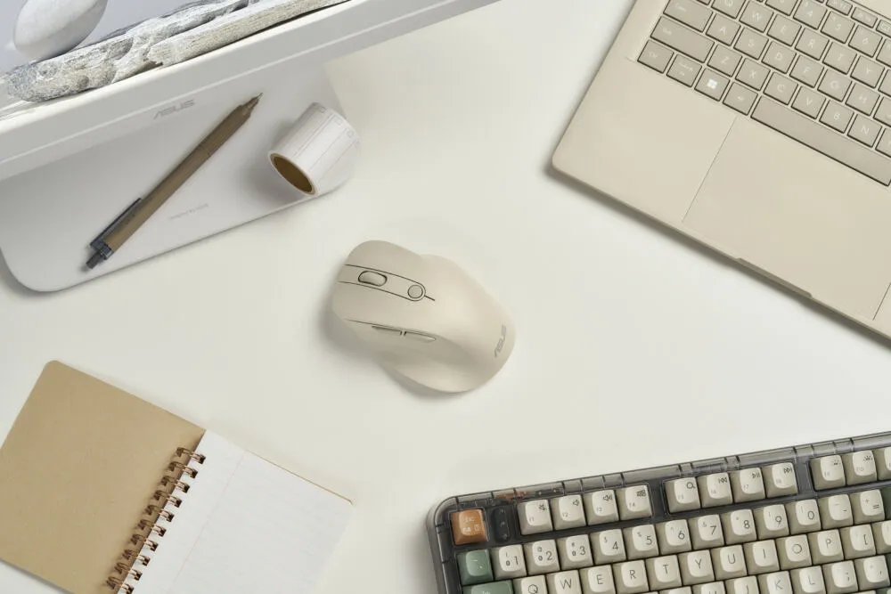 ASUS MD105 /MK-WH Evrensel sağ-el RF Kablosuz + Bluetooth 2400 DPI Mouse Thumbnail 5