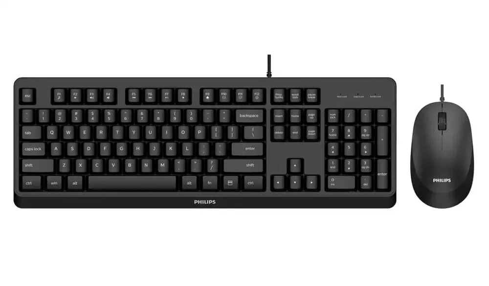 Philips 2000 series SPT6207BL/77 Fare dahil Evrensel USB Siyah Klavye