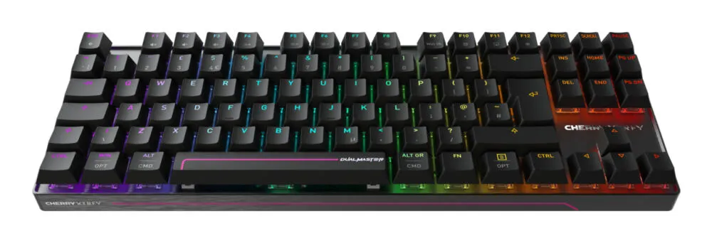 CHERRY MX 8.2 Pro TMR Wireless Oyun USB + RF + Bluetooth QWERTY İngiliz İngilizcesi Siyah Klavye Thumbnail 1