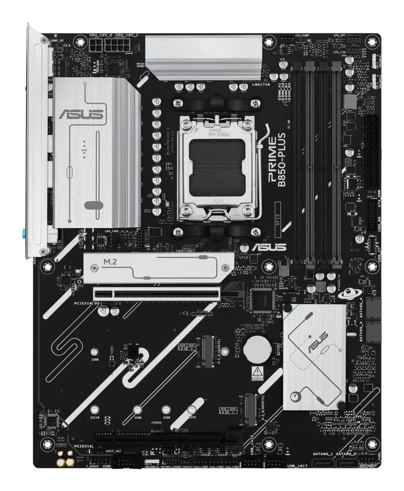 ASUS PRIME B850-PLUS-CSM 90MB1LC0-M0EAY0 AM5 4x DDR5 3x M.2 ATX Anakart Thumbnail 1