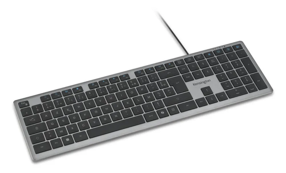 Kensington K75410FR Ev / Ofis USB AZERTY Fransızca Gri Klavye Thumbnail 2