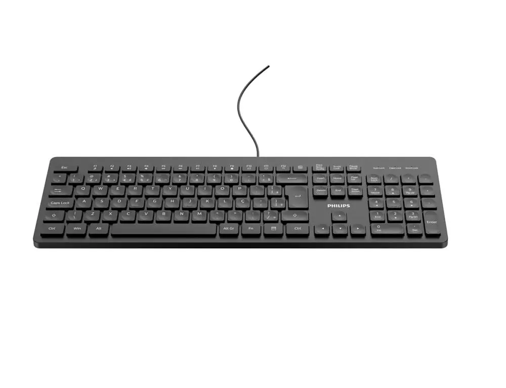 Philips 2000 series SPK6208B/94 Evrensel USB QWERTY Siyah Klavye Thumbnail 1