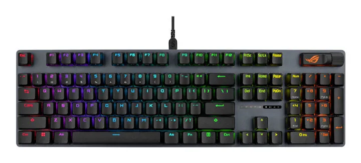 ASUS XA14 ROG STRIX SCOPE II X/NXSWV2/US/PBT 90MP03XF-BKUA20 Mekanik RGB Oyuncu Klavyesi Thumbnail 6
