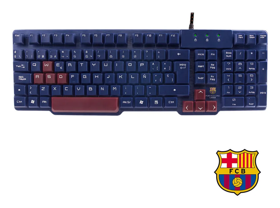 Mars Gaming MCPMVPBC Fare dahil Oyun USB QWERTY İspanyolca Bordo, Lacivert Oyuncu Klavyesi Thumbnail 1