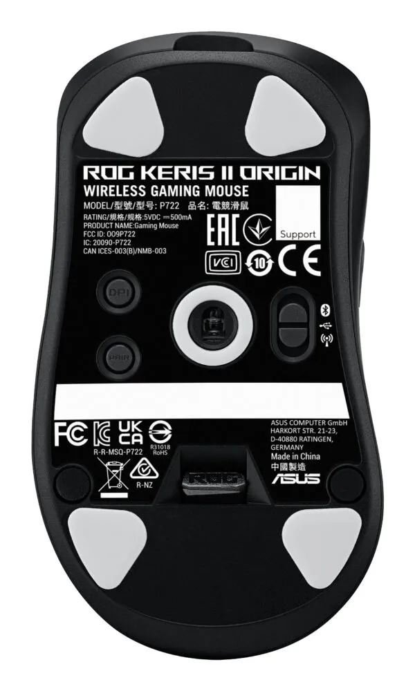 ASUS ROG Keris II Origin BLK 90MP04A0-BMUA00 42000 DPI Bluetooth Oyuncu Faresi Thumbnail 1