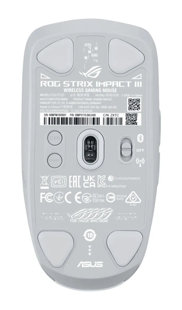 ASUS ROG Strix Impact III Wireless 90MP03D0-BMUA10 36000 DPI Bluetooth Oyuncu Faresi Thumbnail 1