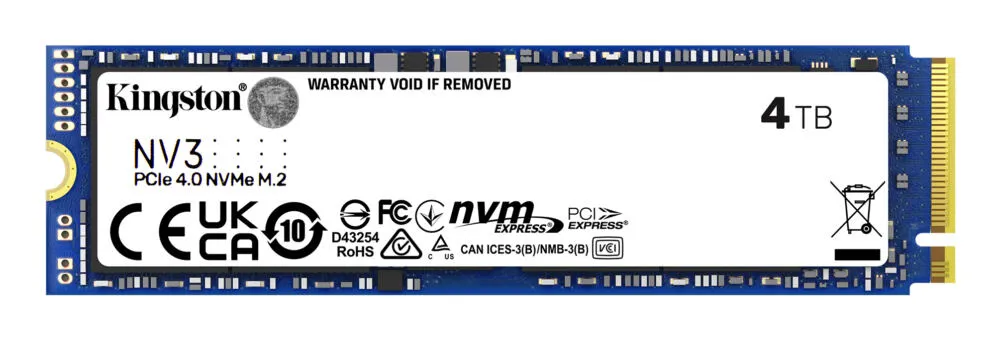 Kingston Technology NV3 SNV3S/4000G 4 TB M.2 22x80 Gen4 NVMe SSD Thumbnail 4