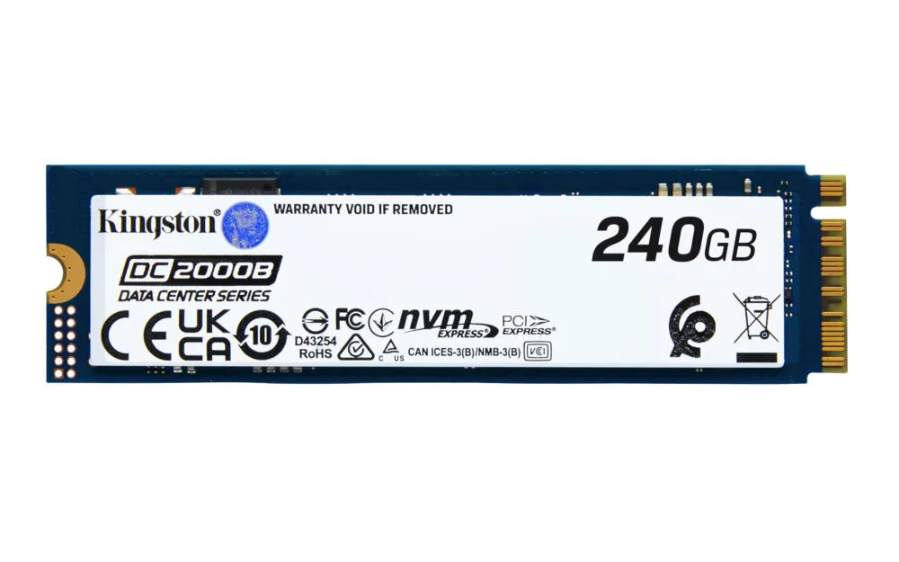Kingston Technology DC2000B SEDC2000BM8/240G 240 GB M.2 22x80 Gen4 Soğutuculu NVMe SSD Thumbnail 1
