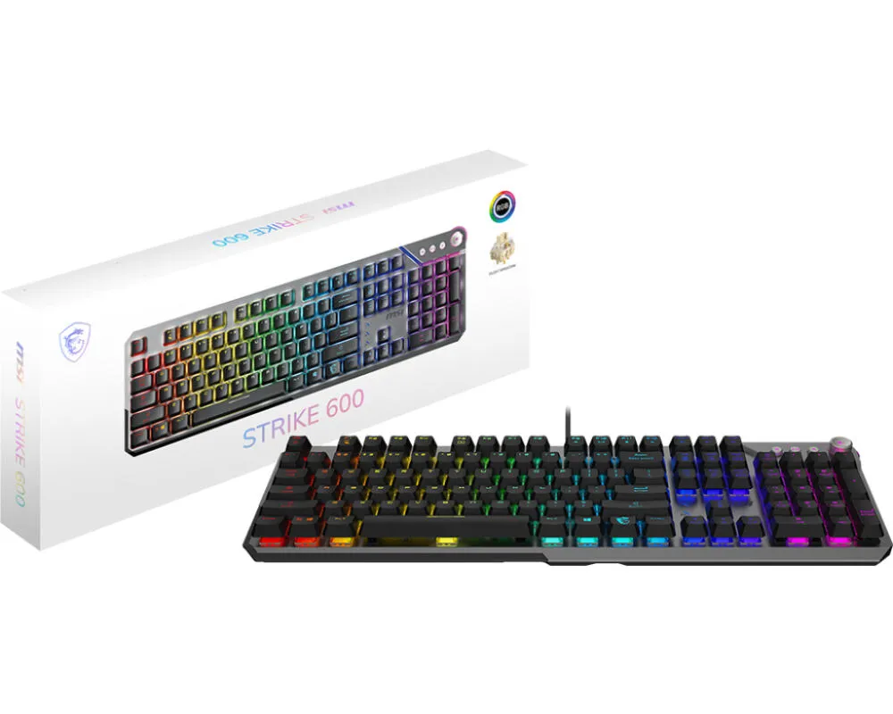 MSI STRIKE 600 SILENT UA Mekanik RGB Oyuncu Klavyesi Thumbnail 8