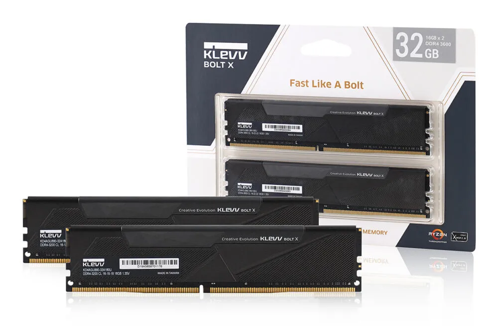 Klevv BOLT X KD4AGUA80-36A180U 32 GB (2x16GB) DDR4 3600 MHz DIMM RAM Bellek Thumbnail 4