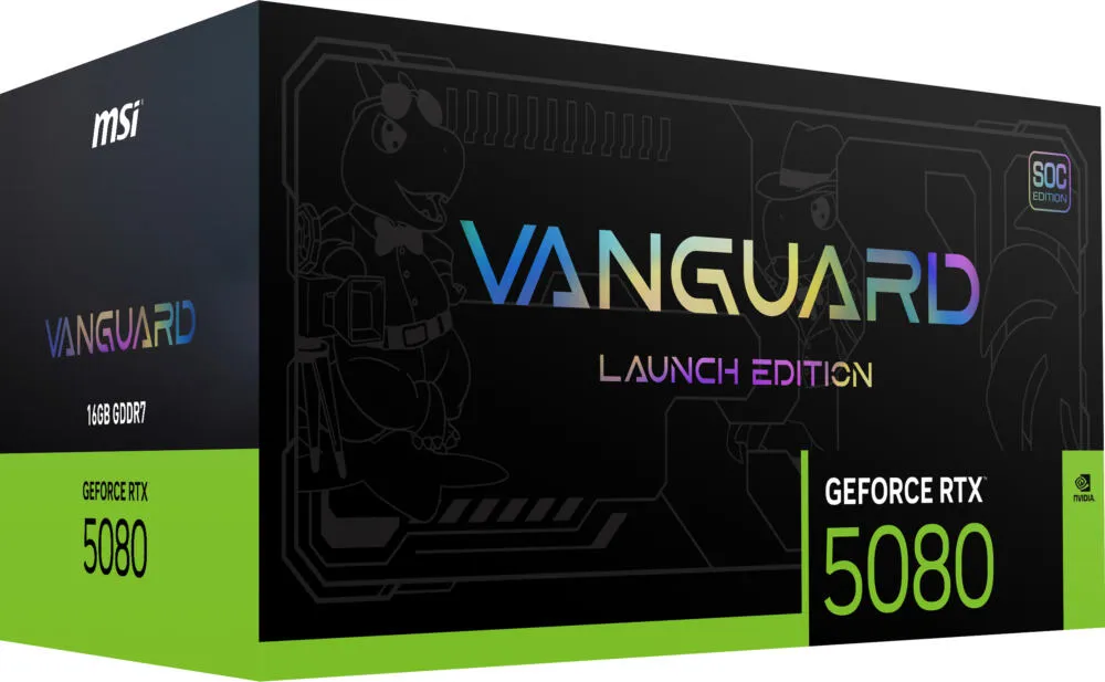 MSI GeForce RTX 5080 16G VANGUARD SOC LAUNCH EDITION GDDR7 Ekran Kartı Thumbnail 4