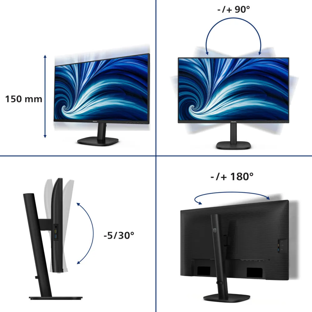 Philips 27B2U3601/11 27 inç 120Hz 2K QHD Oyuncu Monitörü Thumbnail 7