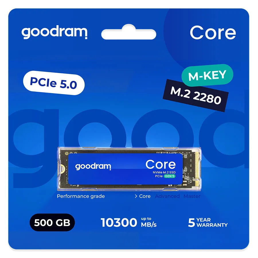 Goodram SSDR-GRC01-500-80 500 GB M.2 22x80 Gen5 NVMe SSD Thumbnail 1
