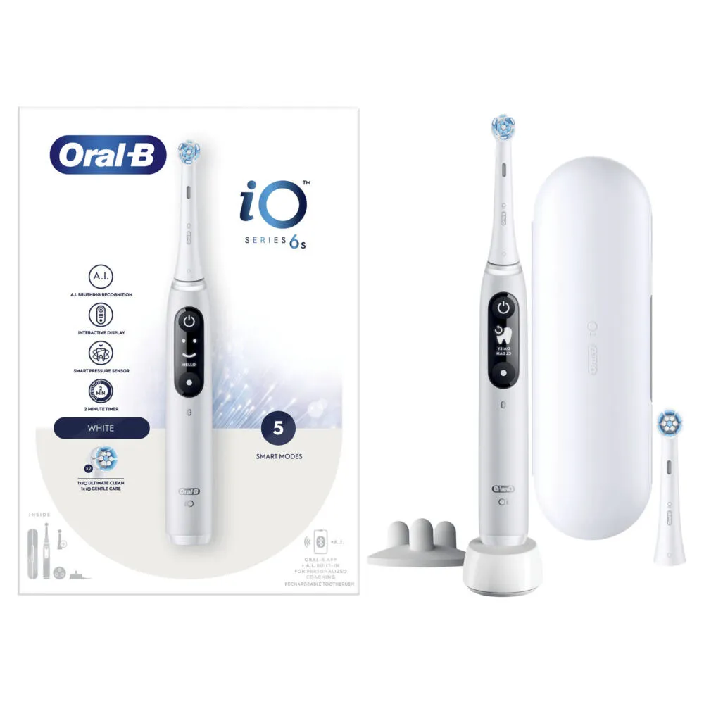 Oral-B iO 6 Yetişkin Titreşimli diş fırçası Beyaz Thumbnail 2