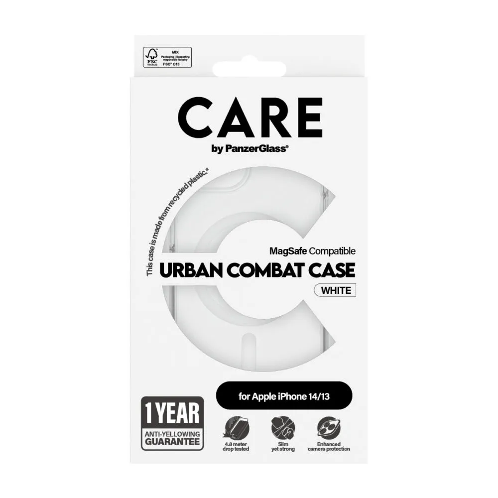 PanzerGlass CARE™ by PanzerGlass® Urban Combat Case Transparent w. White MagSafe iPhone 14 | 13 1462 Thumbnail 3