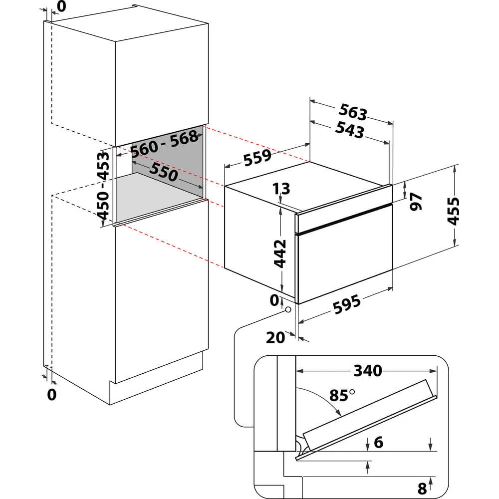 Hotpoint HCC58HMSXA 859991686200 48 Litre Ankastre Fırın Thumbnail 11