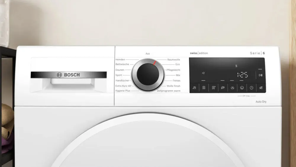 Bosch Serie 6 WQG233V1CH kurutucu Solo Önden yüklemeli 8 kg Beyaz Thumbnail 1
