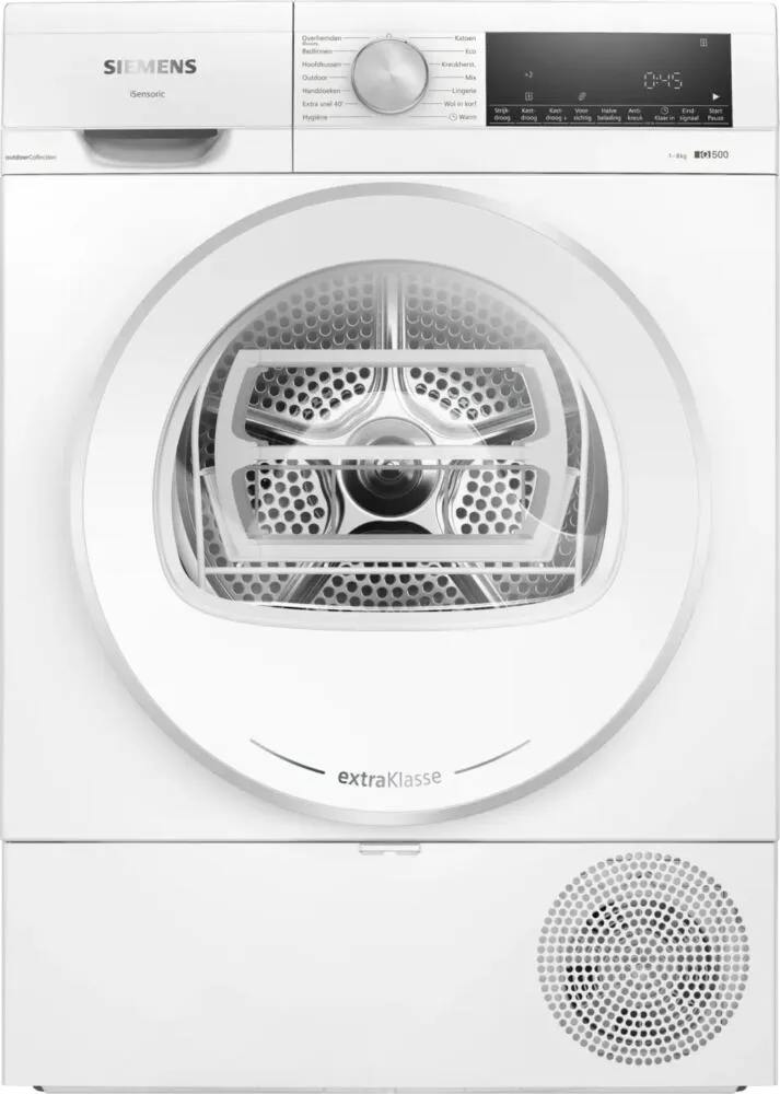 Siemens iQ500 WQ33G1DENL kurutucu Solo Önden yüklemeli 8 kg Beyaz Kurutma Makinesi
