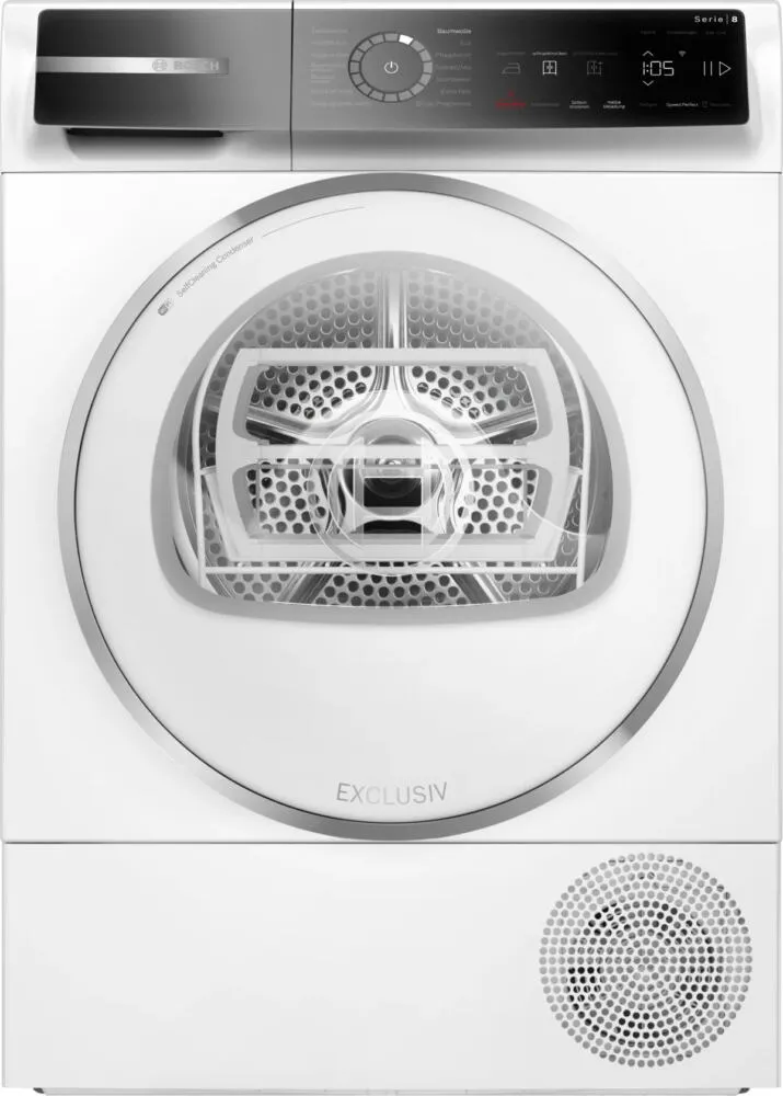 Bosch Serie 8 WQB246D91 kurutucu Solo Önden yüklemeli 9 kg Beyaz Kurutma Makinesi