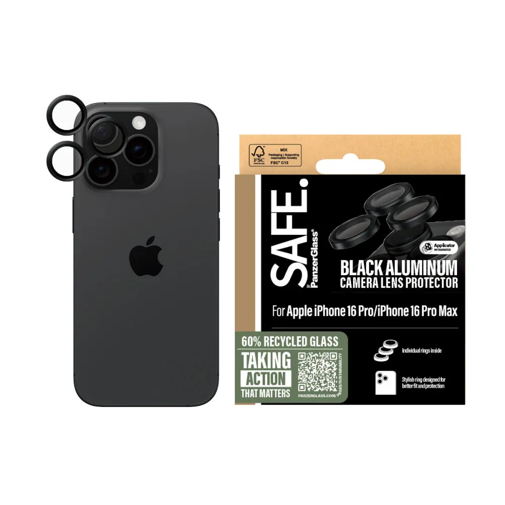 PanzerGlass SAFE. by PanzerGlass® Camera Lens Protector Black iPhone 16 Pro | 16 Pro Max SAFE95891 Thumbnail 2