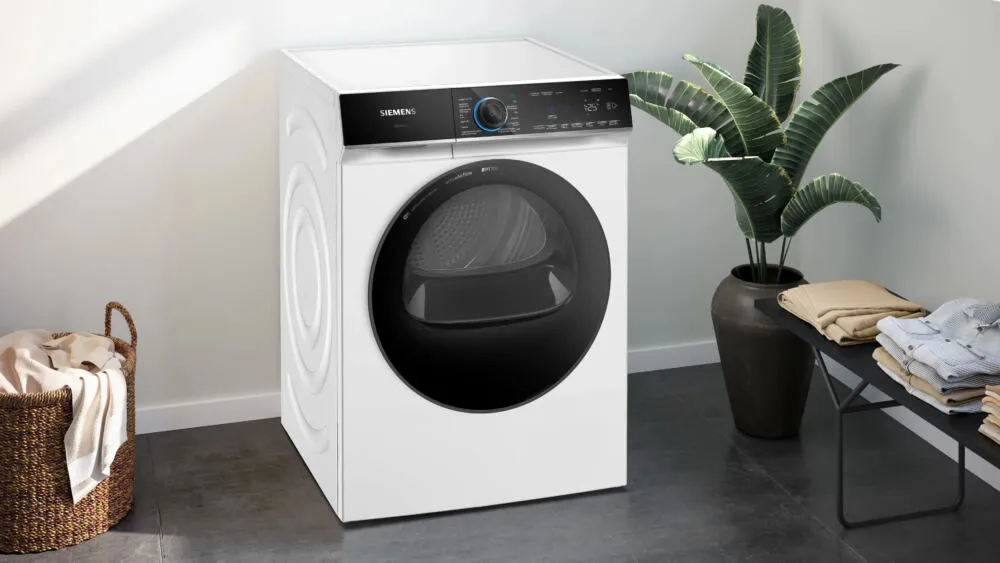 Siemens WR47B2C0FG kurutucu Solo Önden yüklemeli 9 kg Beyaz Thumbnail 3