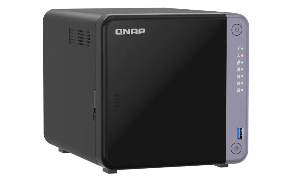 QNAP TS-432X-4G NAS Dikey (Tower) Alpine AL-524 4 GB DDR4 16 TB HDD QNAP QTS Siyah Thumbnail 3