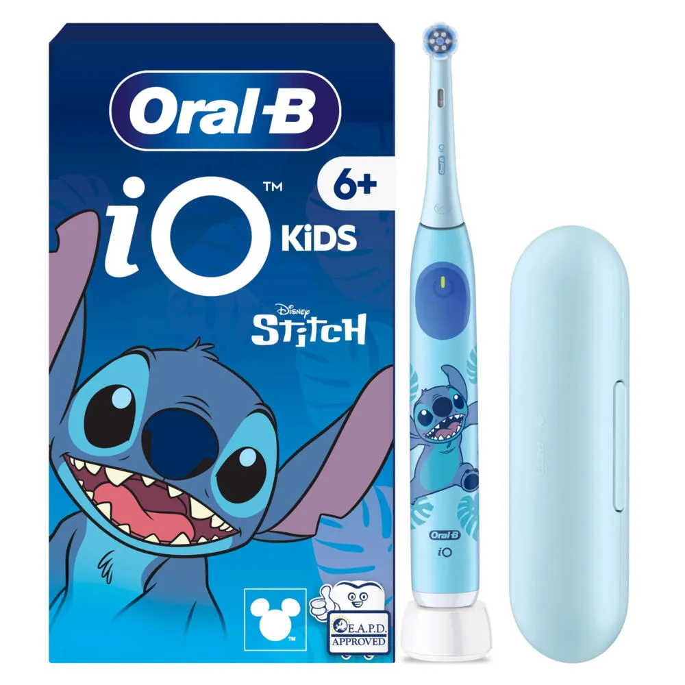 Oral-B iO Kids Disney Stitch with Travel Case Çocuk Döner diş fırçası Mavi Şarjlı Diş Fırçaları