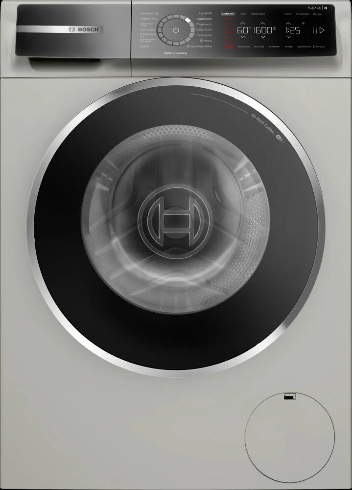 Bosch Serie 8 WGB2560X0 çamaşır makinesi Önden yüklemeli 10 kg 1509 RPM Gümüş, Paslanmaz çelik Çamaşır Makineleri