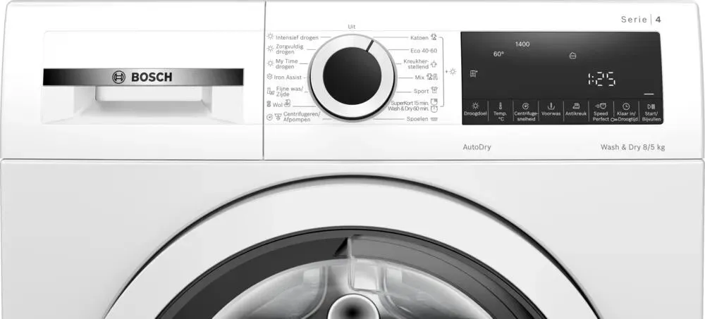 Bosch Serie 4 WNA13400NL çamaşır kurutma makinesi Solo Önden yüklemeli Beyaz Thumbnail 2
