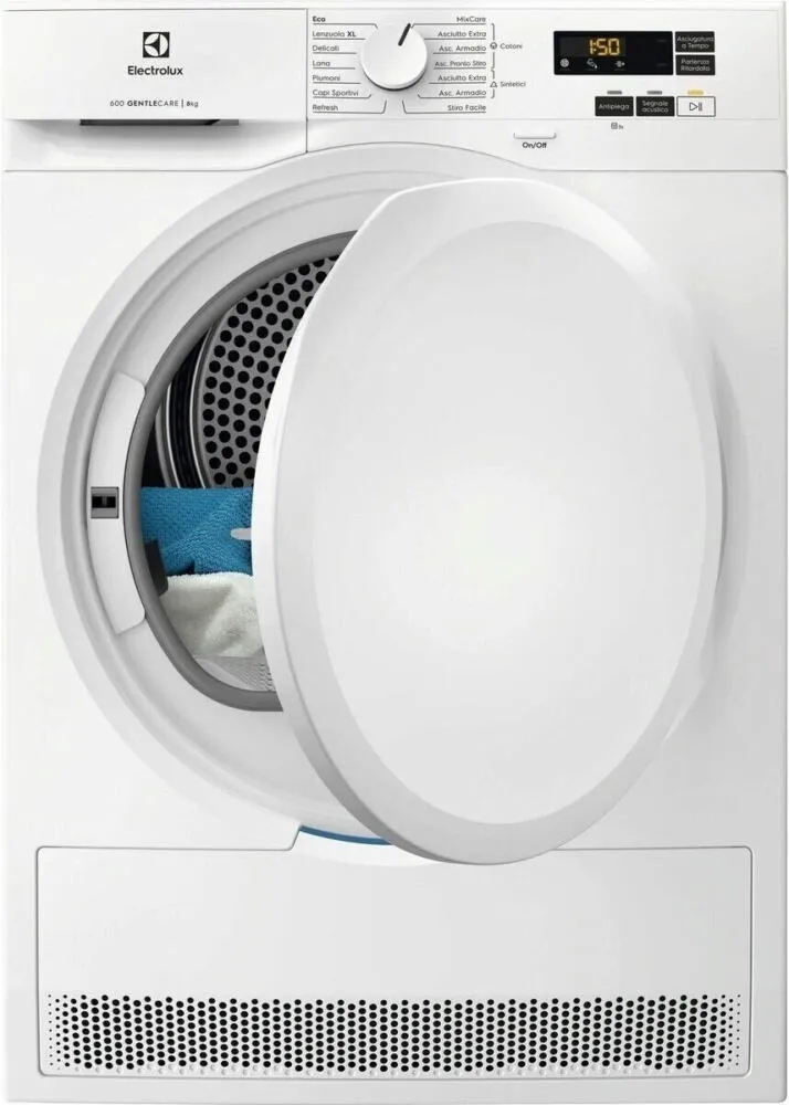 Electrolux EW6HT13C kurutucu Solo Önden yüklemeli 8 kg Beyaz Kurutma Makinesi