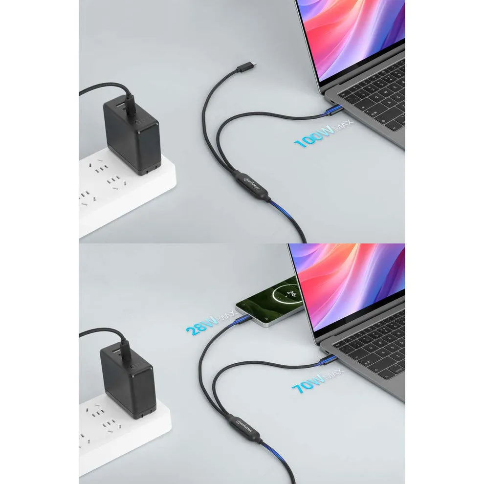 Manhattan 355810 USB C to 2 x USB C (2 m) USB Kablosu Thumbnail 2