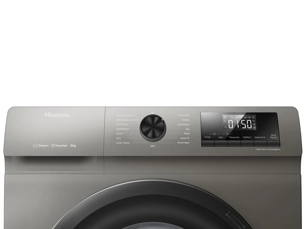 Hisense WFQP8014EVMT 8 kg 1400 Devir Çamaşır Makinesi Thumbnail 3