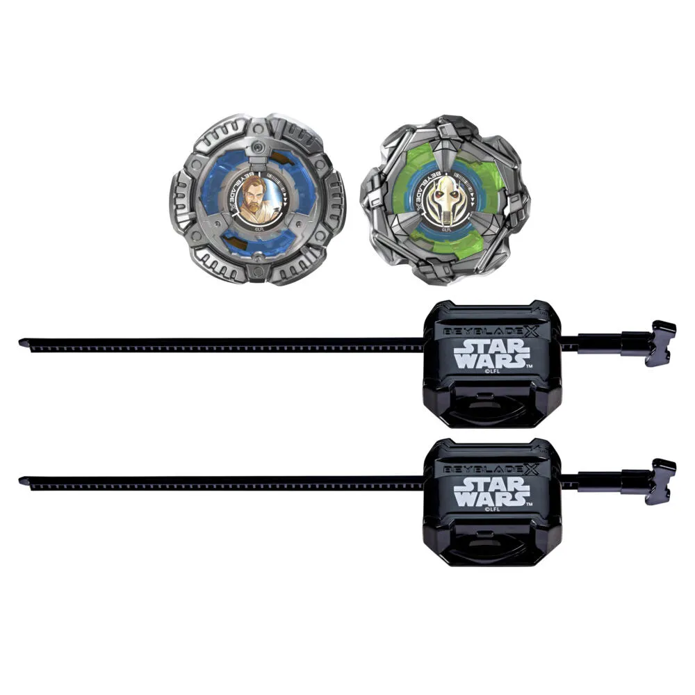 Beyblade X ve Star Wars Collab Obi-Wan Kenobi 4-60P ve General Grievous 3-80HN Aktif ve Beceri Oyuncakları