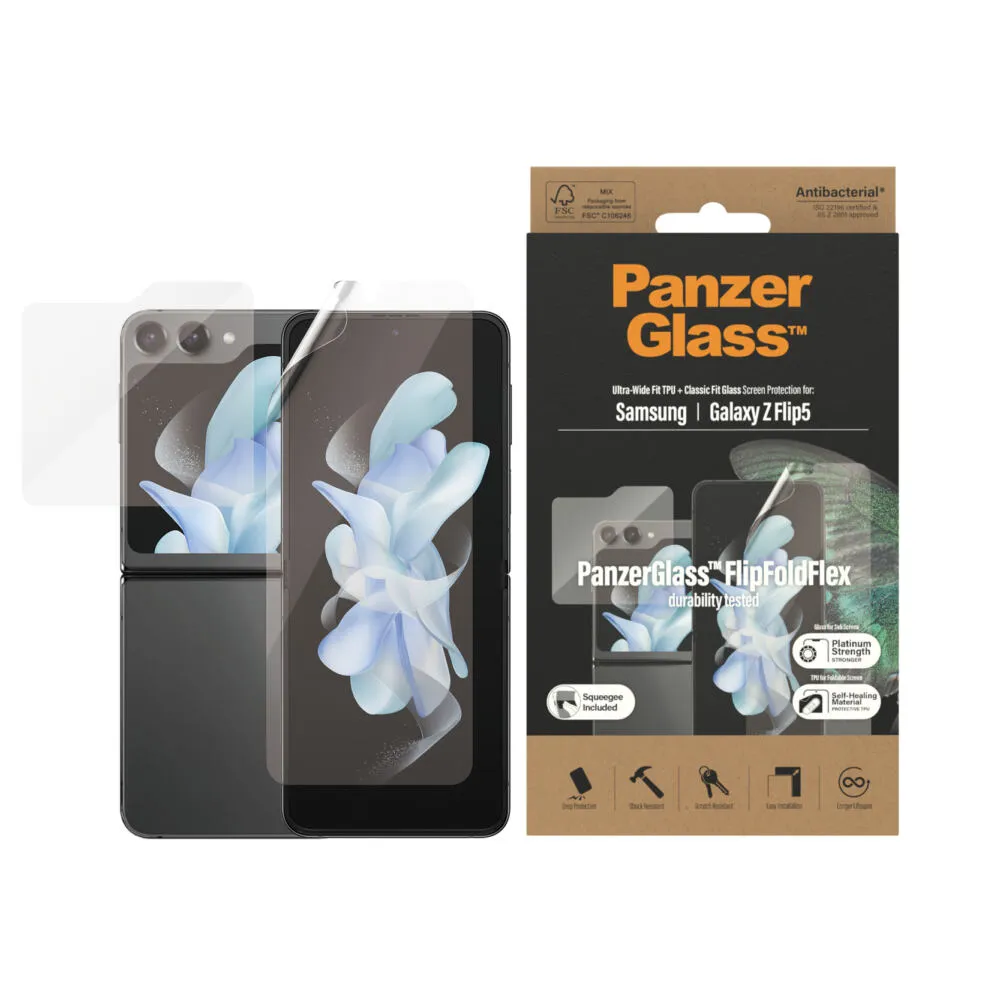 PanzerGlass® Screen Protectors Samsung Galaxy Z Flip 5G | Glass & Film 7338 Thumbnail 2