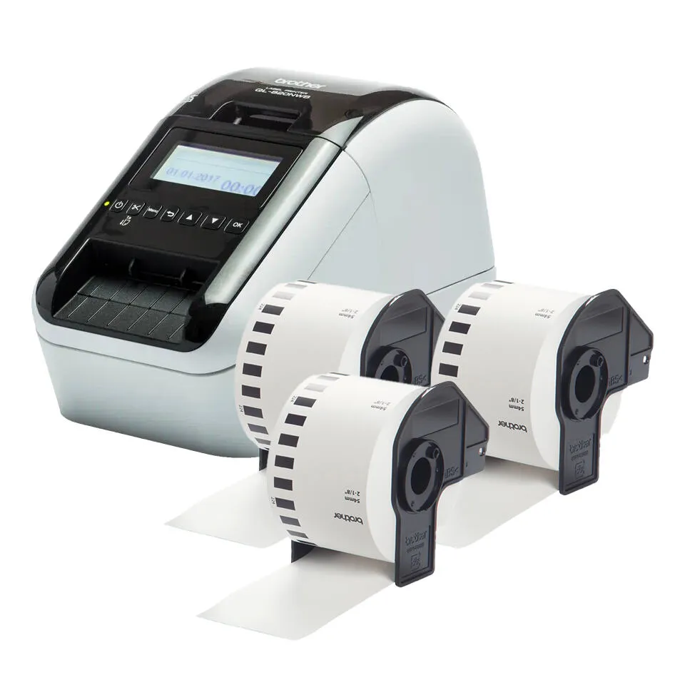 Brother QL-820NWBCVM etiket yazıcı Doğrudan termal Renk 300 x 600 DPI 176 mm/saniye Kablolu & Kablosuz Ethernet LAN bağlantısı DK Wi-Fi Bluetooth Thumbnail 1