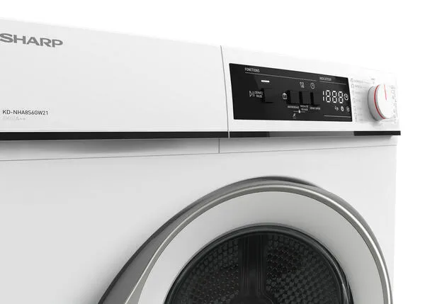 Sharp KD-NHA8S6GW21-EN KD-NHA8S6GW21-BX 8 kg Isı Pompalı Kurutma Makinesi Thumbnail 10