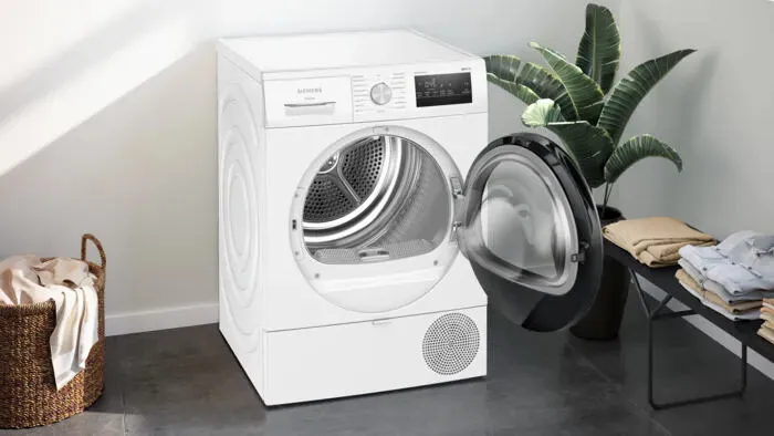 Siemens iQ300 WT45HVU7AT kurutucu Solo Önden yüklemeli 8 kg Beyaz Thumbnail 2