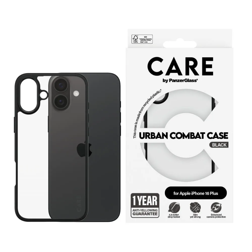 PanzerGlass CARE™ by PanzerGlass® Urban Combat Case Transparent iPhone 16 Plus 1363 Thumbnail 1