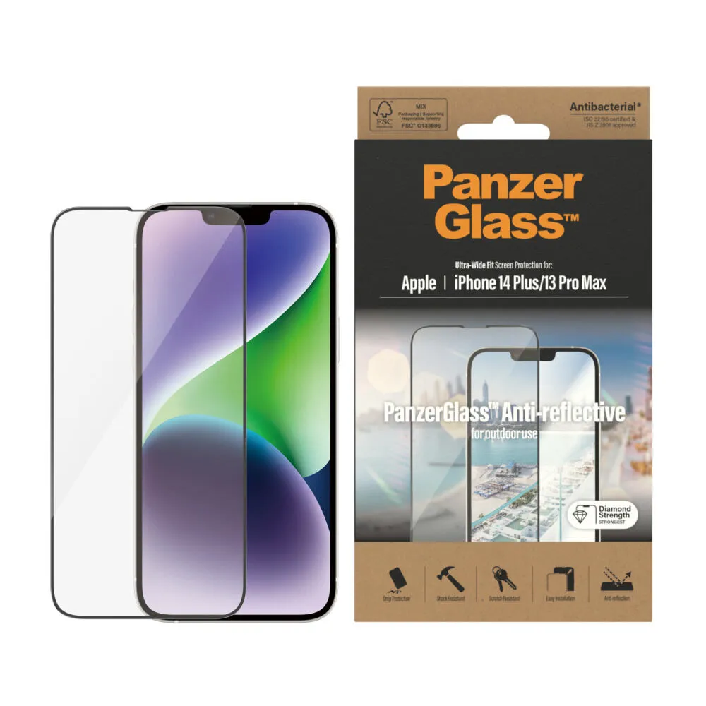 PanzerGlass® Anti-reflective Screen Protector iPhone 14 Plus | 13 Pro Max | Ultra-Wide Fit 2777 Thumbnail 2