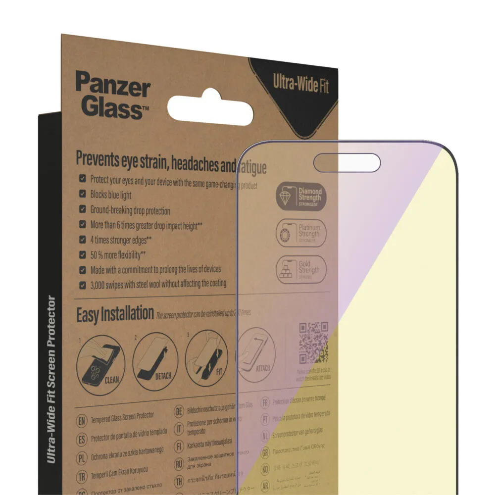 PanzerGlass® Anti-blue light Screen Protector iPhone 14 Pro | Ultra-Wide Fit 2780 Thumbnail 9
