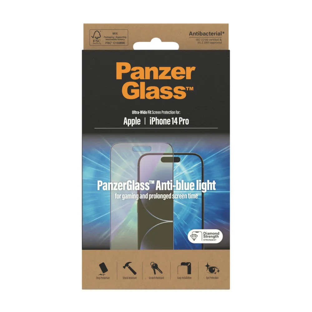 PanzerGlass® Anti-blue light Screen Protector iPhone 14 Pro | Ultra-Wide Fit 2780 Thumbnail 3
