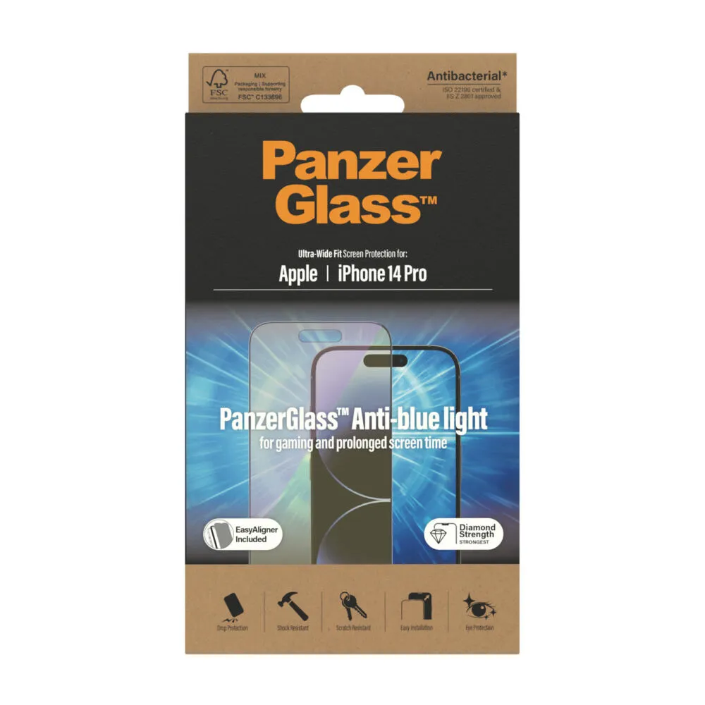 PanzerGlass® Anti-blue light Screen Protector iPhone 14 Pro | Ultra-Wide Fit w. EasyAligner 2792 Thumbnail 4